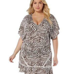 NWT Coco Reef Women's Adorn Cover Up Beach Dress Zebra Size M $120 LLL515